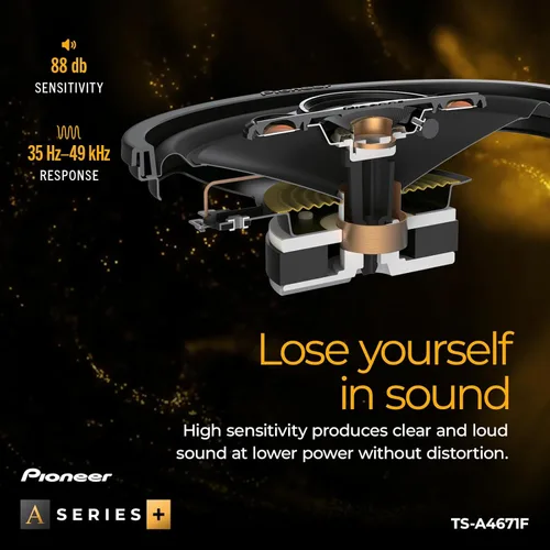 Miniatura 5 de Pioneer A-Series Estándar TS-A4671F Altavoces de 4 vías de 4" x 6" (Par) – 210W Máximo, Sonido Equilibrado + Agudos Suaves, Graves Mejorados