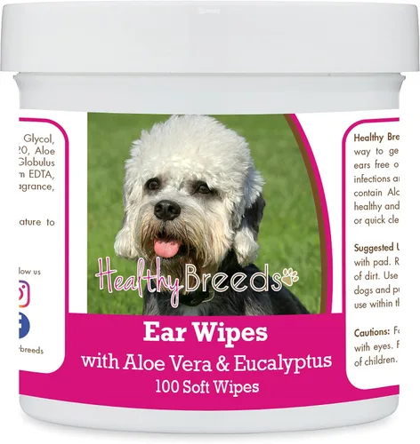 Miniatura 182 de Healthy Breeds Pastor alemán, silla de montar, toallitas de limpieza de oídos con aloe y eucalipto para perros, 100