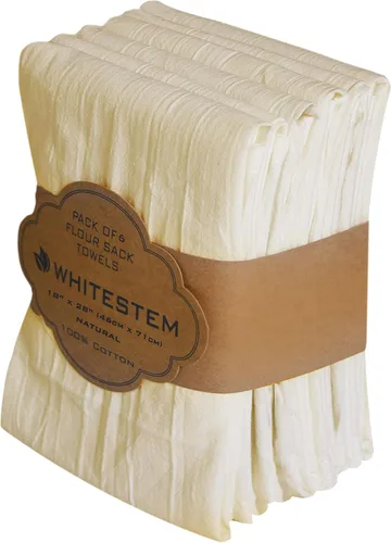 Miniatura 43 de Toallas de saco de harina, toalla de té para manualidades, toalla de cocina, toallas de secado de platos, toalla de algodón en blanco para bordado