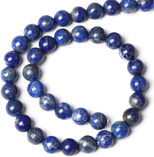 Miniatura 5 de 4MM 88 piezas Cuentas de piedra natural de lapislázuli azul de grado A de 88 piezas para hacer joyería, pulseras de cristal DIY 1 hebra Azul