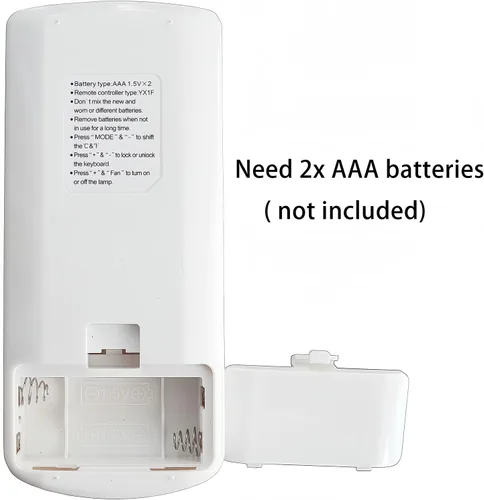 Miniatura 5 de Mando a distancia de repuesto YX1FF YX1F compatible con aire acondicionado Soleus Air Soleus GH-PAC-10E5 (pantalla tanto en Fahrenheit como Celsius)