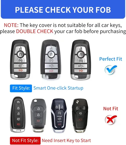 Miniatura 2 de Funda para llavero OFFCURVE para Ford, estuche de llave de TPU premium con protección completa compatible con Ford Fusion Explorer Escape F150 F250