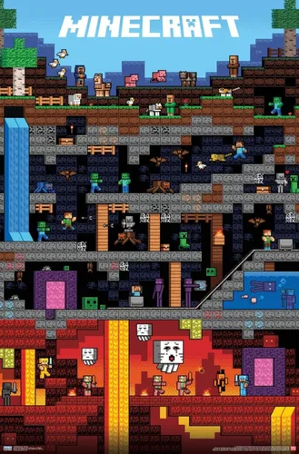Miniatura 7 de Trends International Minecraft - Póster de pared Worldly, 22.375 x 34 pulgadas, versión sin marco
