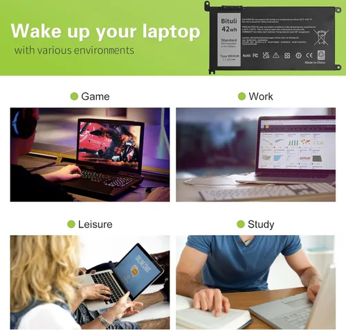 Miniatura 5 de WDX0R - Batería de repuesto para laptop Dell Inspiron 13 15 5000 7000 Series 7579 5570 7378 5567 7573 5379 5378 Latitude 3490 3590 3340 3400 3390