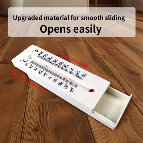 Miniatura 4 de Termómetro decorativo con llave oculta para exteriores, caja de almacenamiento pequeña discreta para guardar de forma segura llaves de repuesto