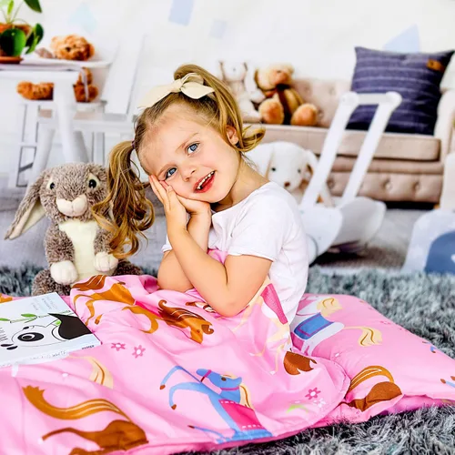 Miniatura 2 de Wildkin Alfombrilla para Siesta Infantil Original – Cómoda Alfombrilla para Dormir con Almohada, Ideal para Escuela y Viajes Caballos