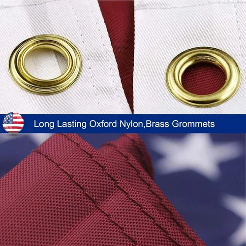 Miniatura 4 de Bandera estadounidense de 2 x 3 pies para exteriores, las mejores estrellas bordadas y rayas cosidas, poliéster 210D resistente, adecuada para áreas