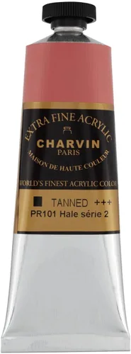 Miniatura 128 de Charvin Pintura acrílica profesional extrafina – verde absenta, tubo de 2.1 fl oz, pigmentos de triple fresado, resistente a la luz, pinturas