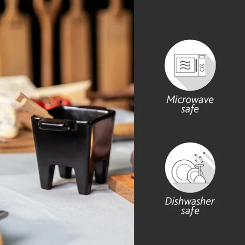 Miniatura 3 de Boska Juego de fondue de tapas con vela de té - Ideal para queso o chocolate - Olla caliente de cerámica apta para microondas - Fuente de chocolate