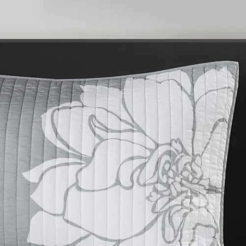 Miniatura 7 de Madison Park Lola Juego de colcha 100 % algodón, informal, floral, puntadas en canal, 365 días, ligero, colcha, almohadas decorativas, fundas, Rubor