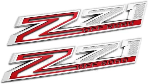 Miniatura 9 de Paquete de 3) 2019-2024 Paquete de 2 emblemas Z71 todoterreno para capó Plus rejilla Z71 todoterreno Compatible con Silverado 84632695 84384428 Todo