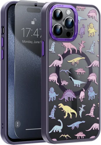 Miniatura 51 de Goodon Funda para iPhone 17 Pro con protector de pantalla de privacidad, compatible con Magsafe, a prueba de golpes, translúcida mate, bonita funda