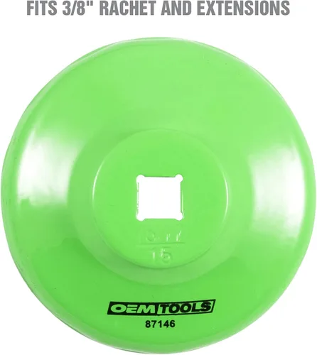 Miniatura 3 de OEMTOOLS 87146 Llave de filtro de aceite de flauta de 75/3.031 in, 15 pulgadas, verde, mezcla