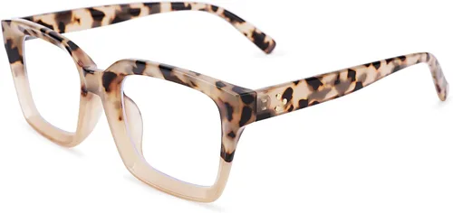 Miniatura 16 de COASION Lentes de bloqueo de luz azul, lentes clásicos gruesos con montura cuadrada para mujeres y hombres