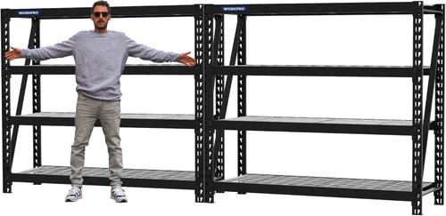 Miniatura 18 de WORKPRO Estantería de almacenamiento de metal de 5 niveles, 48 pulgadas de ancho x 24 pulgadas de profundidad x 72 pulgadas de alto, estante