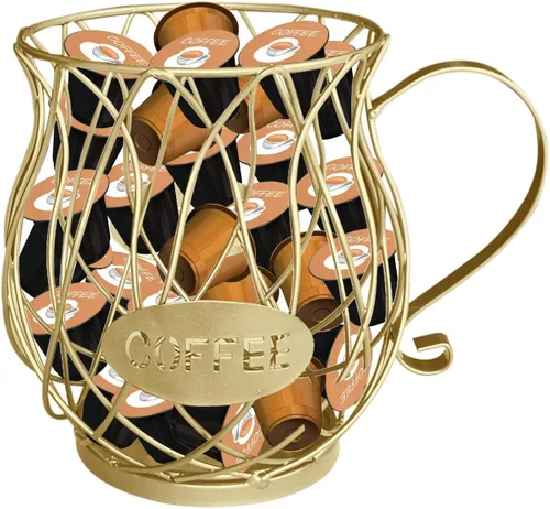 Miniatura 13 de Owill-home Soporte para cápsulas de café y taza organizadora, soporte de metal para tazas de café expreso, soporte para crema de café, soporte