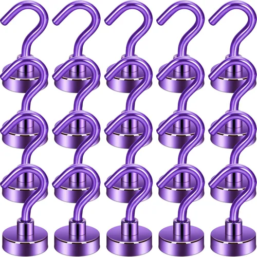 Miniatura 48 de Neosmuk Ganchos magnéticos, esenciales para cruceros, más de 32 libras, ganchos magnéticos resistentes para cabinas de cruceros, refrigerador