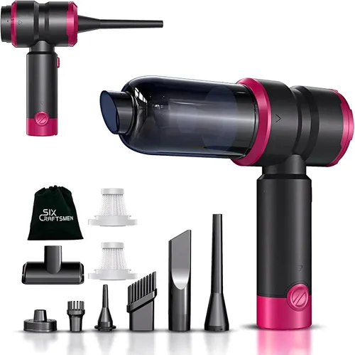 Miniatura 9 de Aspiradora de mano para coche con potencia de 15000PA, aspiradora inalámbrica pequeña y potente 4 en 1 y quitamanchas con batería de 2000mAh