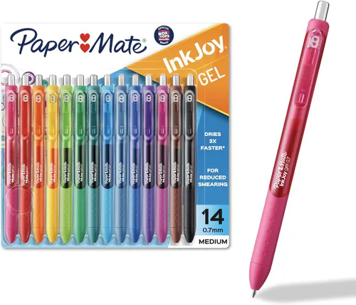 Miniatura 7 de Paper Mate InkJoy - Bolígrafos de gel, punta media, colores surtidos, 10