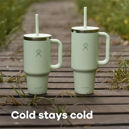 Miniatura 9 de Hydro Flask Vaso de Viaje con Asa, Tapa y Pajita - Acero Inoxidable Aislado en 24 Oz Aloe