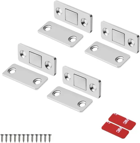 Miniatura 8 de Mousike Imanes magnéticos para puertas ultrafinas, de acero inoxidable, para cierre de puerta corrediza, armario de cocina, armario, armario