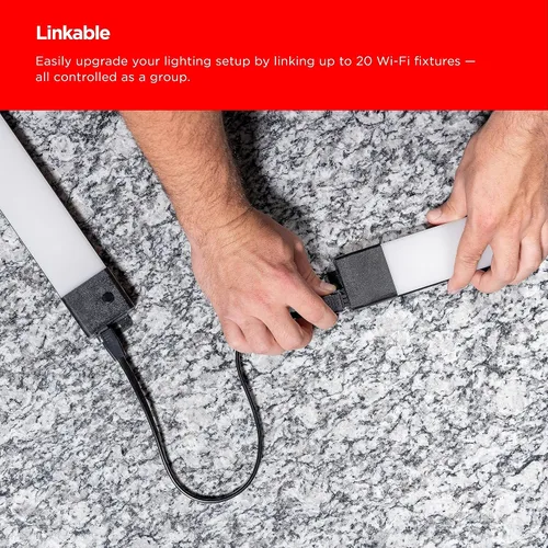 Miniatura 5 de UltraPro Luces inteligentes Wi-Fi de 36 pulgadas para debajo del gabinete, cambio de color, compatible con Alexa, funciona con Google Assistant