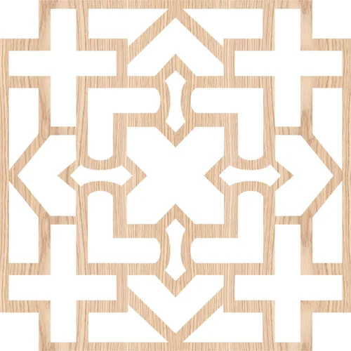Miniatura 2 de Wise Paneles decorativos de madera con calado, extra pequeños, 7 3/8 pulgadas de ancho x 7 3/8 pulgadas de alto x 1/4 pulgadas de alto, roble rojo