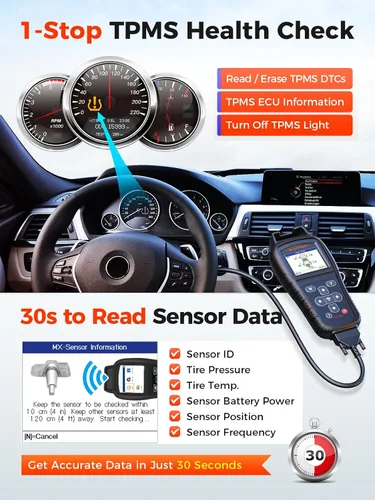 Miniatura 6 de Autel MaxiTPMS TS408S, herramienta de reaprendizaje TPMS 2026 funciona como TS501 PRO TS508WIF MK808S-TS MP900TS, OBD II Pr0gramming para Autel