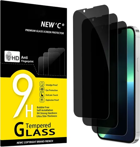 Miniatura 28 de NEW'C Paquete de 3 protectores de pantalla de privacidad para iPhone Air/iPhone 17 Air (6.5 pulgadas), película de vidrio templado antiespía