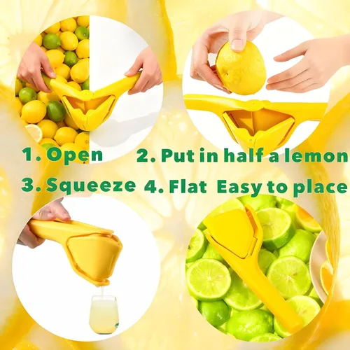 Miniatura 3 de Exprimidor de limón, eficaz para exprimir jugo, fácil de usar, muy resistente, exprimidor de limón, exprimidor de lima, exprimidor de cítricos