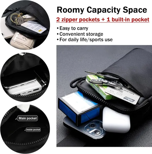 Miniatura 4 de Mini bolso bandolera para hombres y mujeres, bolso cruzado pequeño, riñoneras, bolso casual para teléfono en el pecho