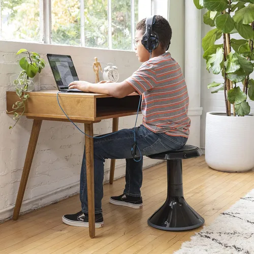 Miniatura 8 de ECR4Kids ACE Active Core Engagement Taburete Tambaleante, Altura del Asiento de 18 Pulgadas, Asientos Flexibles, Negro