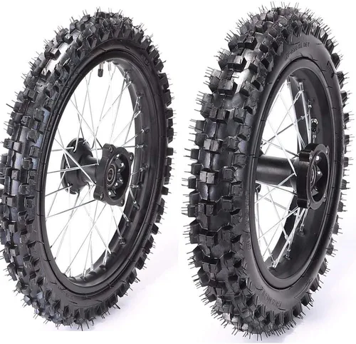 Neumático Knobby de 1.85x12 60/100-14 delantero y 1.4x14 80/100-12 para motocross/pit bike/monkey bike/70/90/110/125/140/150/160cc scooter de