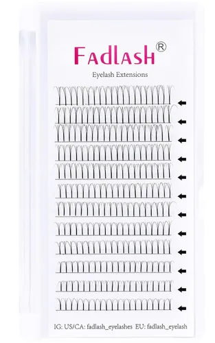 Miniatura 10 de Extensiones de pestañas postizas en abanico 10D Extensiones de pestañas postizas prefabricadas 0.05 0.07 de grosor Extensiones de pestañas postizas