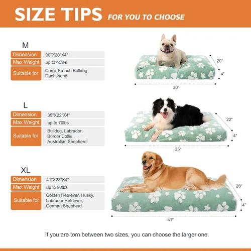 Miniatura 7 de Camas para Perros para Perros Pequeños y Medianos, Bonita Cama Gruesa para Perros para Jaula Perrera, Cama Mullida para Mascotas con Funda Extraíble