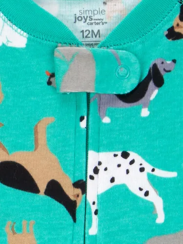 Miniatura 37 de Simple Joys by Carter's Pijama de algodón sin pies de ajuste cómodo para niños (3 unidades)