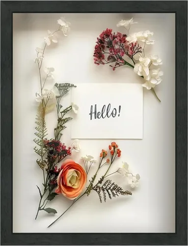 Miniatura 52 de FrameWorks Marco de Caja de Sombra de Madera Negra de 8" x 8" – Vitrina con Parte Trasera de Fieltro Suave, Caja de Memoria con Vidrio Templado