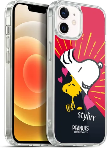 Miniatura 230 de Head Case Designs Funda de gel con licencia oficial de Peanuts Snoopy & Woodstock Halfs and Laughs [protección de grado militar] compatible