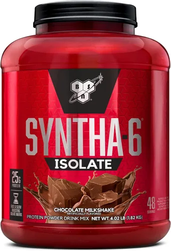 BSN SYNTHA-6 Proteína Aislada en Polvo, Proteína de Chocolate con Aislado de Proteína de Suero, Aislado de Proteína de Leche, Sabor: Batido de