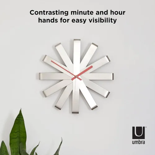 Miniatura 7 de Umbra - Reloj de pared en bandas