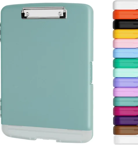 Miniatura 20 de Piasoenc Portapapeles con almacenamiento, caja de organización de 8.5 x 11 pulgadas con soporte para bolígrafo y carpeta de papel legal A4, folio
