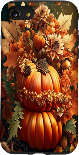 Miniatura 18 de Funda para iPhone 13 Pro Max con diseño de hojas otoñales y calabazas