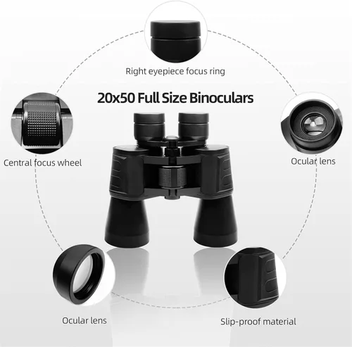 Miniatura 5 de EKsma 20x50 Binoculars for Adults,High Power Waterproof HD Telescope Binoculars for Hunting,Bids Watching,Viewing, The Moon,Concert