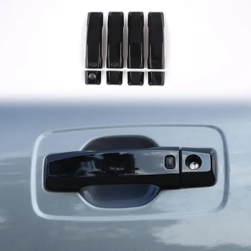 Miniatura 10 de Cubierta de manija de puerta exterior compatible con Nissan Titan 2016-2023, cubierta protectora de cubierta protectora de cubierta exterior