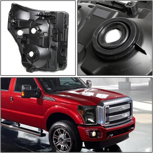 Miniatura 2 de DNA MOTORING Conjunto de faros delanteros compatible con 11-16 F-250 / F-350 / F-450 / F-550 Super Duty, ámbar negro, HL-OH-FSU13-BK-AM