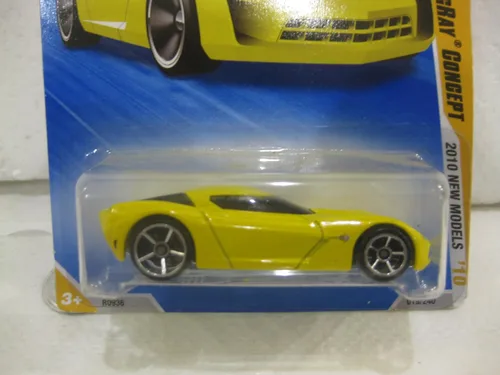 Miniatura 2 de Hot Wheels 2010 Nuevos Modelos Nº 19 de 44 '09 Corvette Stingray Concept en Amarillo Diecast Escala 1:64
