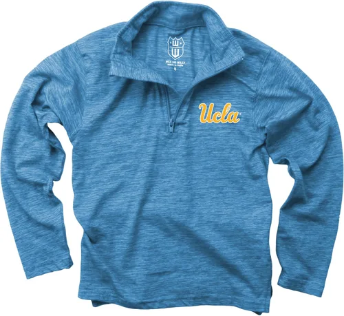 Miniatura 21 de Wes and Willy Camiseta de manga larga con cremallera de 1/4 para niños, para fanáticos de los deportes universitarios, de hilo nublado