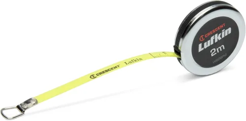 Crescent Lufkin Cinta Métrica de Bolsillo con Cinta A20 de Diámetro Ejecutivo Amarilla de 6mm x 2m (0.24 in x 6.6 ft) - W606PM