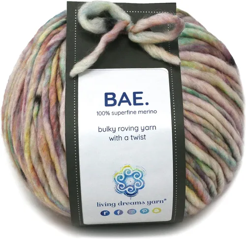 BAE by Living Dreams - Ovillo de lana tierno, fuerte y súper suave para los tejidos de invierno junto a la piel. Hilo de lana merino 100% extrafino,