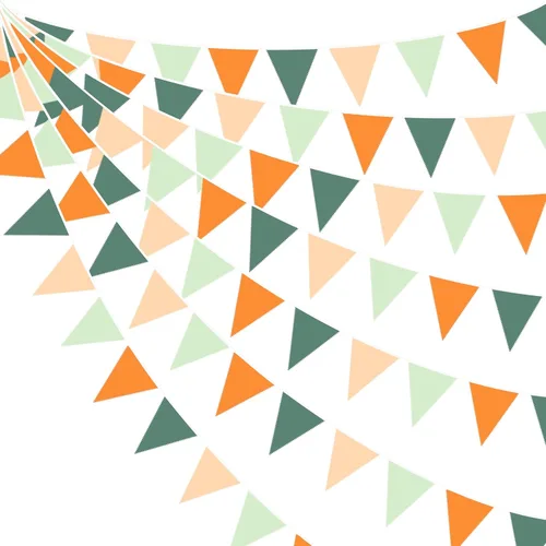 Miniatura 10 de Bandera triangular de tela de algodón para decoración de otoño, boda, cumpleaños, día de Acción de Gracias, hogar, guardería, jardín al aire libre